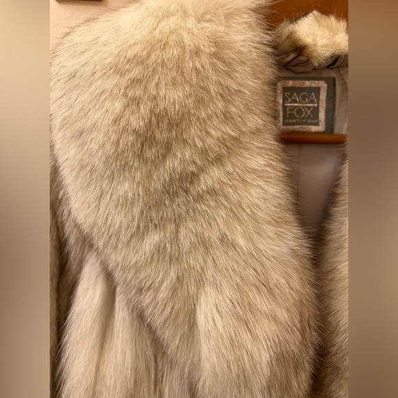 Saga Vintage Silver Label Genuine Fox Fur Coat S - Picture 6 of 11